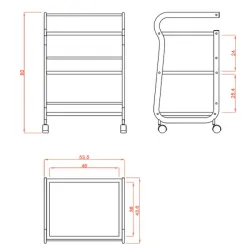 Meistrimehe tööriistakäru 3 riiuliga