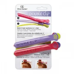 OLIVIA GARDEN DOUBLE CLIP 2 IN 1 HAIR CLIP - topelt juukseklambrid