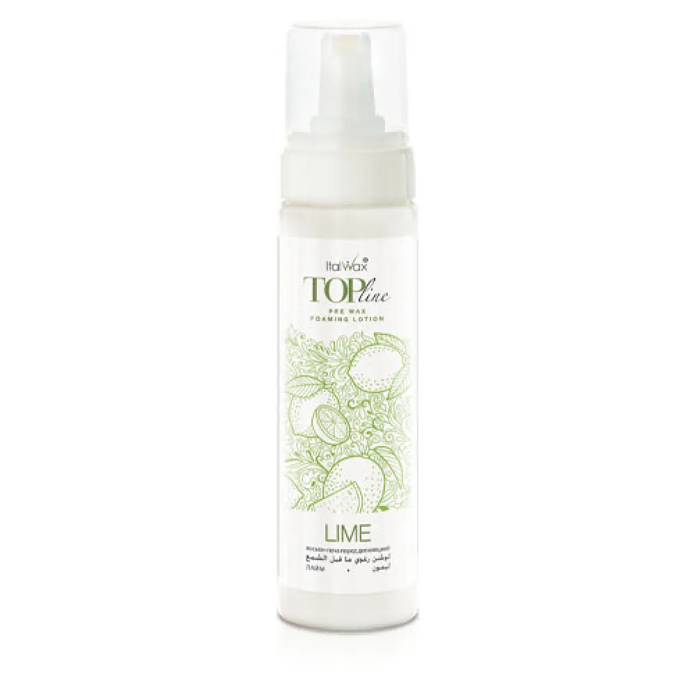 ItalWax Top Line Pre Wax Foaming Lotion LIME - vahavõtuks ettevalmistav vahustuv losjoon laimiga, 200 ml