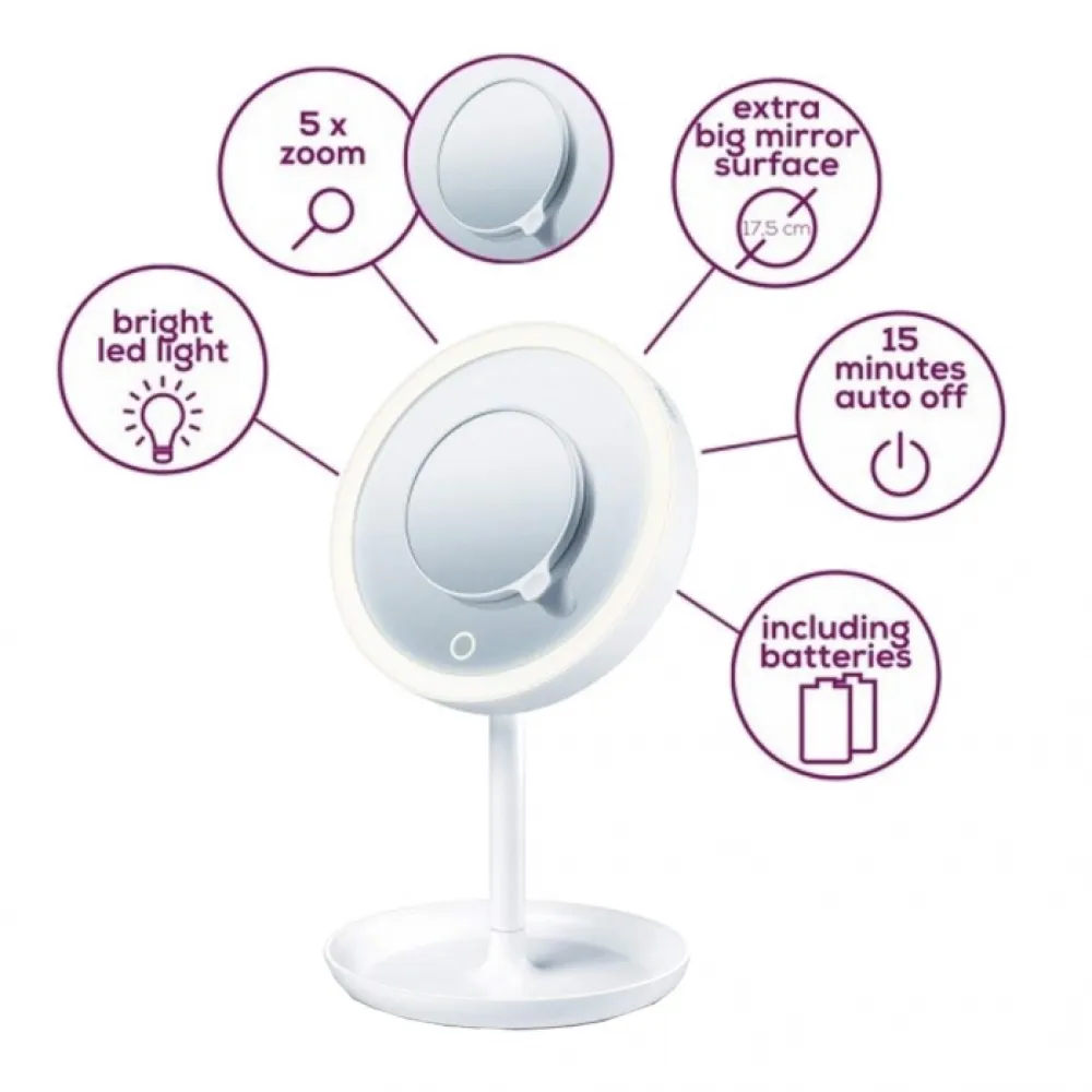 BEURER kosmeetikapeegel + magnetiga peegel