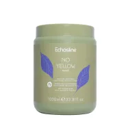 ECHOSLINE NO YELLOW Mask — kollaste toonide neutraliseeriv mask heledatele, pleegitatud või hallidele juustele, 1000 ml