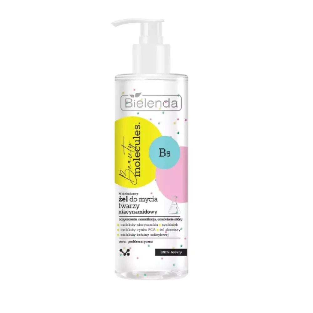 Bielenda BEAUTY MOLECULES näopesugeel – molekulaarne niatsiinamiidi geel, 195 ml