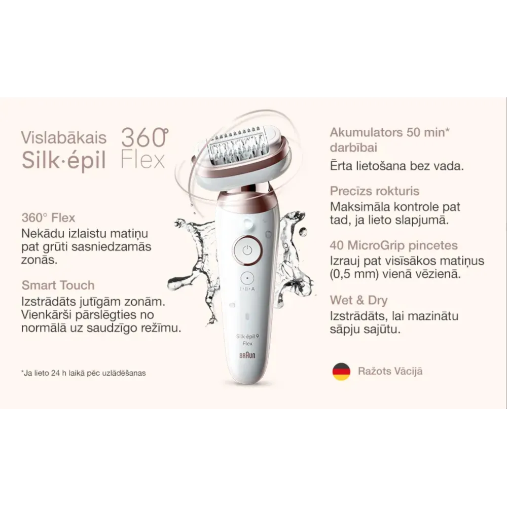 BRAUN Silk 9 epilaator SES9-030, komplektis otsikud
