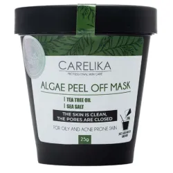 CARELIKA Algea Peel-Off Mask Tea Tree Oil – tõmmatav mask rasusele ja kombineeritud nahale tee­puuõliga, 25 g