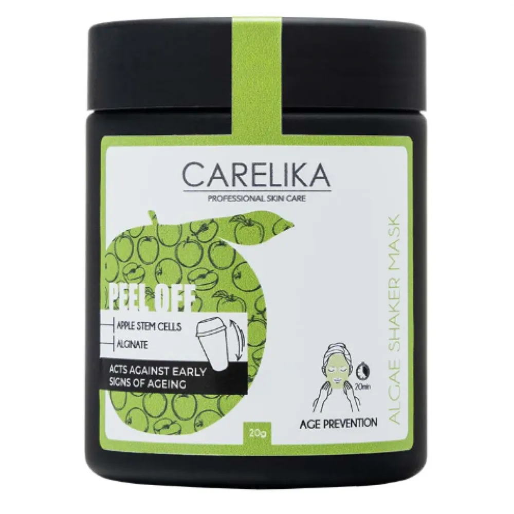 CARELIKA Shaker Peel Off Mask Apple Stem Cells - vananemisvastane mask õuna tüvirakkudega, 20 g