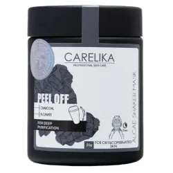 CARELIKA Shaker Peel Off Mask Charcoal - puhastav ja detoksifitseeriv aktiivsöemask, 20 g