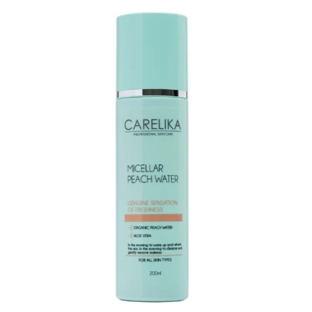 CARELIKA Micellar Peach Water - persiku mikellaarvesi Aloe Veraga, 200 ml