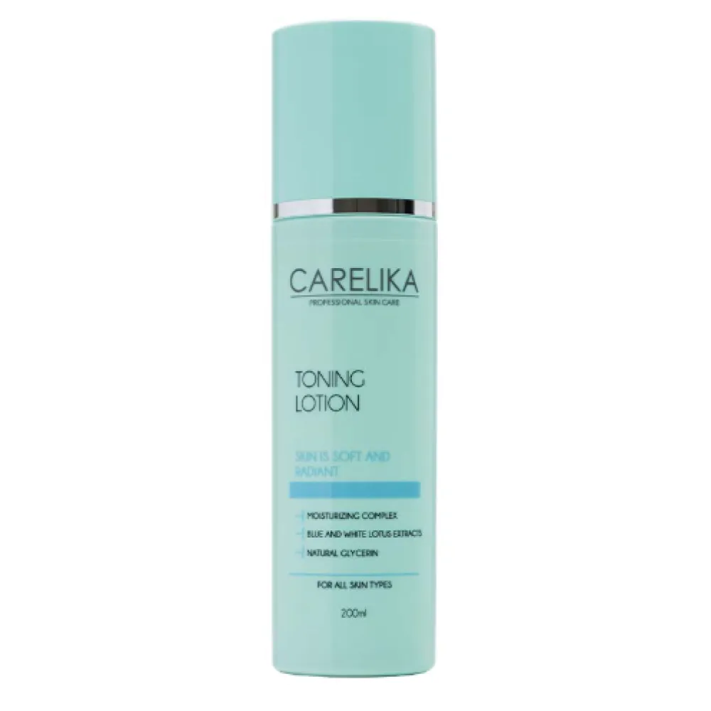 CARELIKA Toning Lotion - tooniv losjoon niisutava kompleksiga, alkoholi vaba, 200 ml