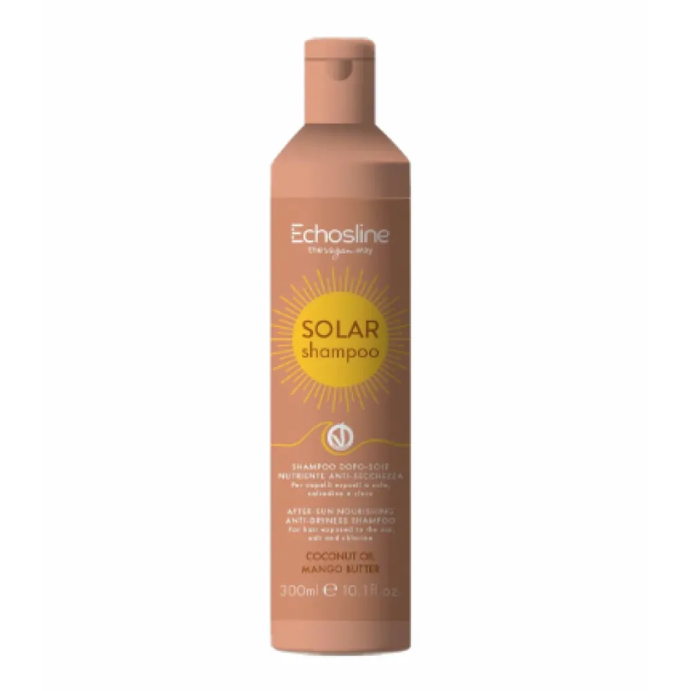 ECHOSLINE SOLAR Shampoo – Toitev šampoon kookosõliga ja mangovõiga, 300 ml