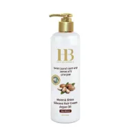 H&B Moist & Shine Argan Oil Hair Cream No-Rinse - niisutav ja läiget andev juuksekreem arganõli ja silikooniga, loputamist ei vaja, 400 ml