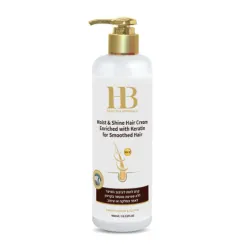 H&B Moist & Shine Silicone Hair Cream No-Rinse Enriched with Keratin - Niisutav ja läikev juuksekreem silikooniga keratiiniga, loputamata, 400 ml