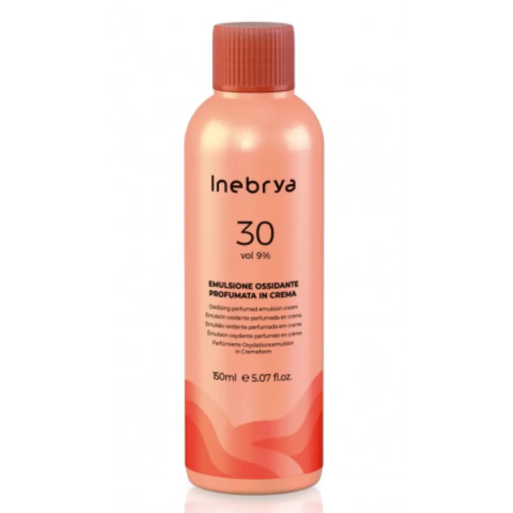Inebrya Hydrogen Peroxide 30vol (9%) - lõhnastatud oksüdeeriv emulsioon piimavalkudega, 150 ml
