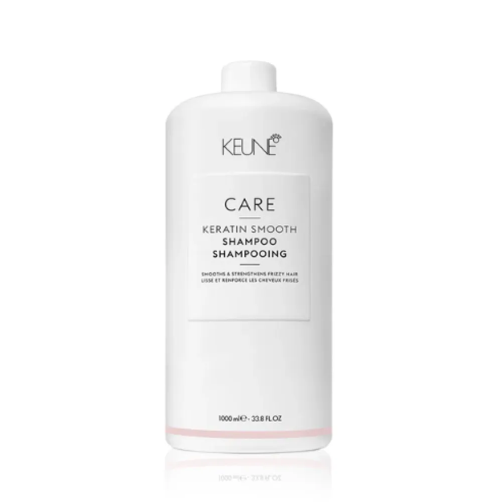 KEUNE Care Keratin Smooth Shampoo – siledust andev keratiinishampoon, 1000 ml