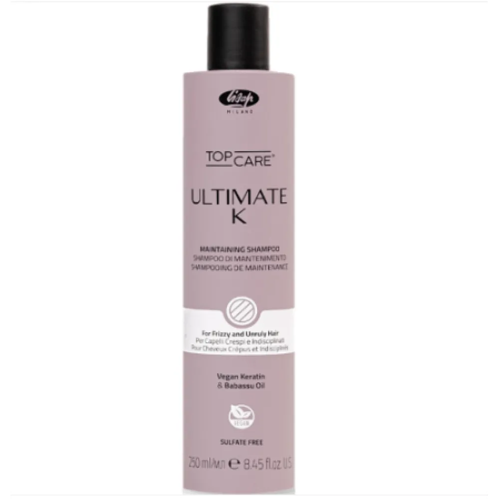 Lisap Milano UltimateK Shampoo - siledust andev keratiinišampoon, 250 ml