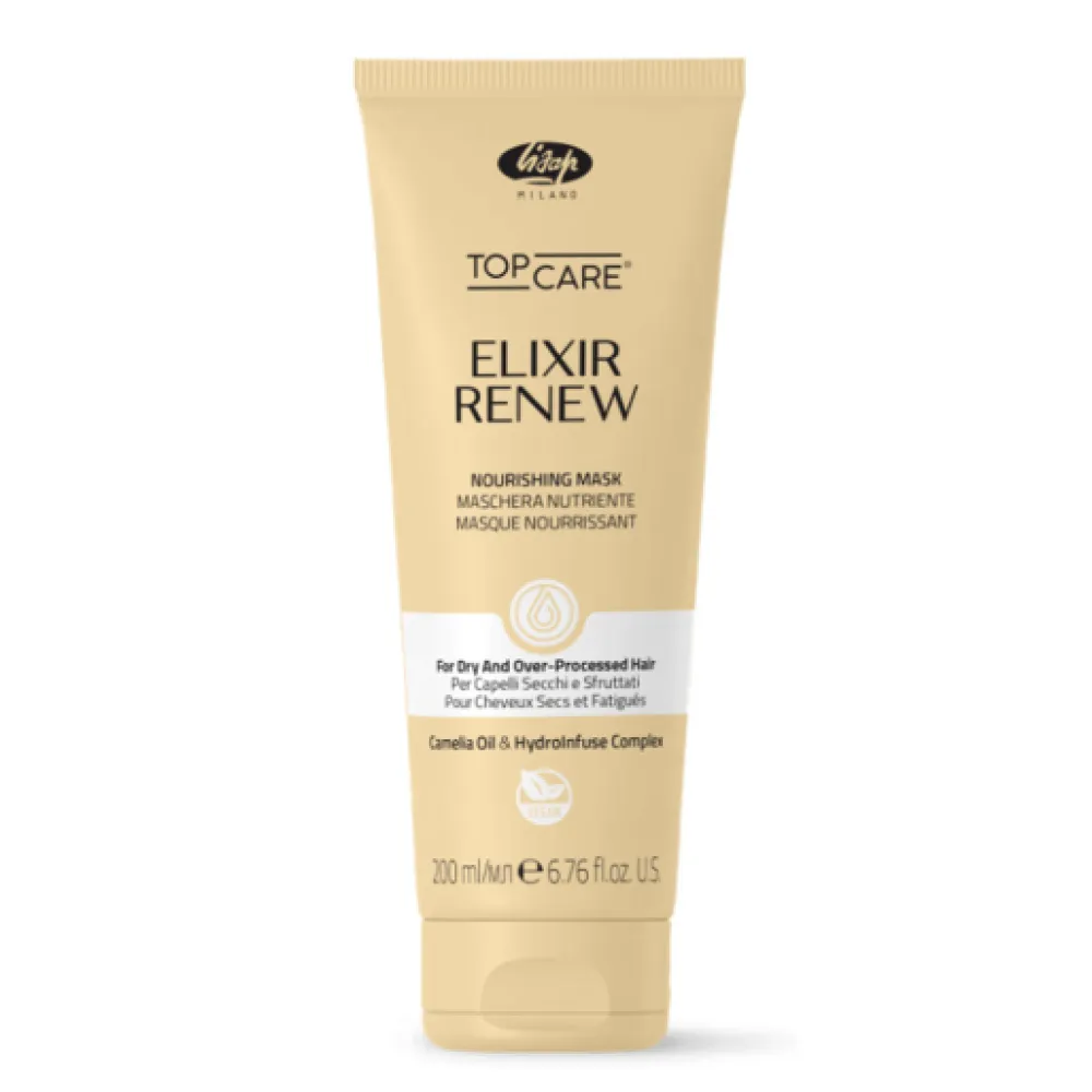 Lisap Milano Top Care ELIXIR Renew Mask – taastav mask keemiliselt töödeldud ja kahjustatud juustele, 200 ml