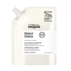 L'Oreal Professionnel Serie Expert Metal Detox Shampoo - professionaalne kreemjas šampoonisüsteem, mis puhastab metalli sadestustest, 500 ml, täitepakend