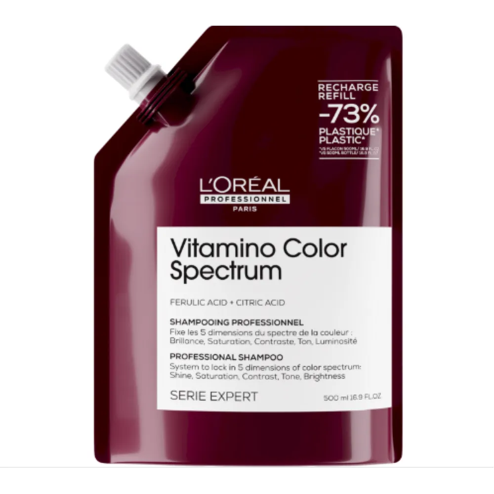 L'Oreal Professionnel Serie Expert Vitamino Color Spectrum Shampoo, šampoon värvitud juustele, 500 ml, täitepakend
