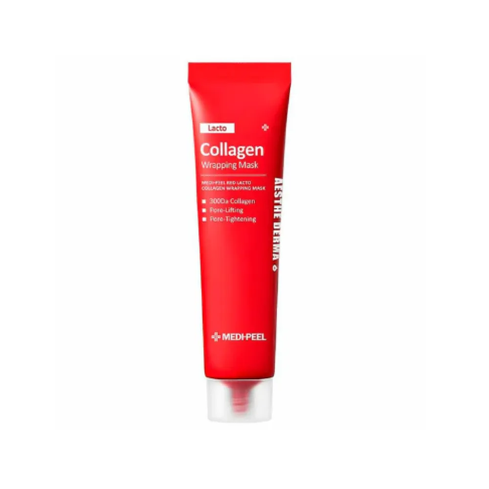 MEDIPEEL Red Lacto Collagen Wrapping Mask – pooride ahendav kollageeniga kilemask, 70 ml