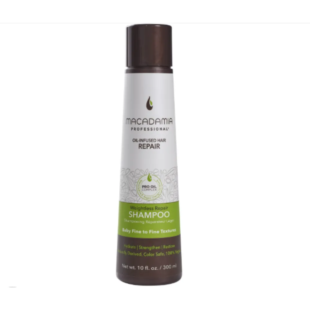 MACADAMIA Weightless Repair Shampoo - niisutav šampoon peenetele juustele, 300 ml