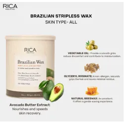 RICA Brazilian Avocado Wax - Brasiilia avokaadovaha, tahke vaha, 400 ml