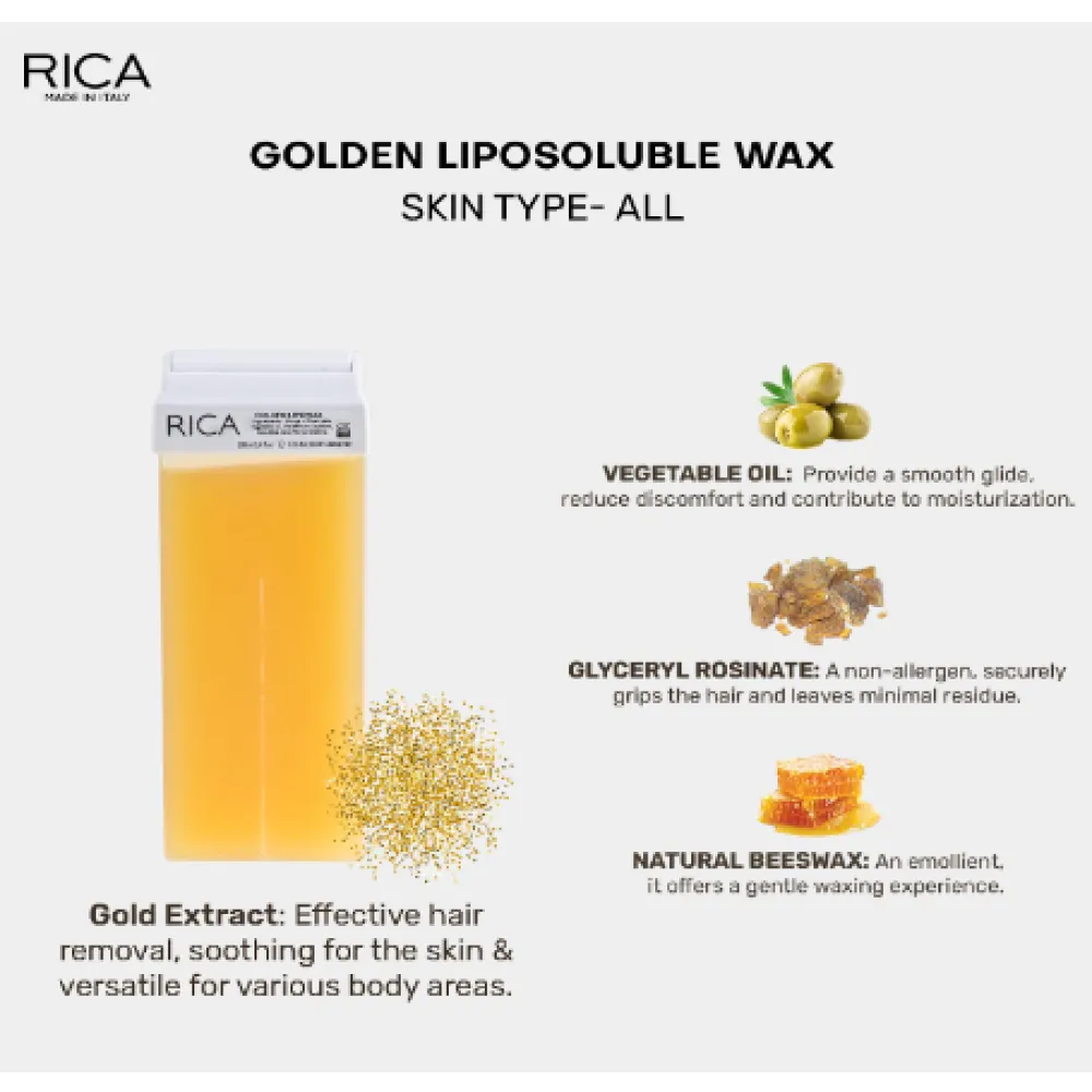 RICA Golden Wax – kuldavaha, 100 ml