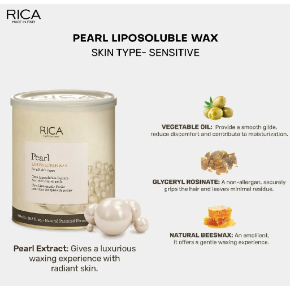 RICA Pearl Wax - pärlivaha, 800 ml