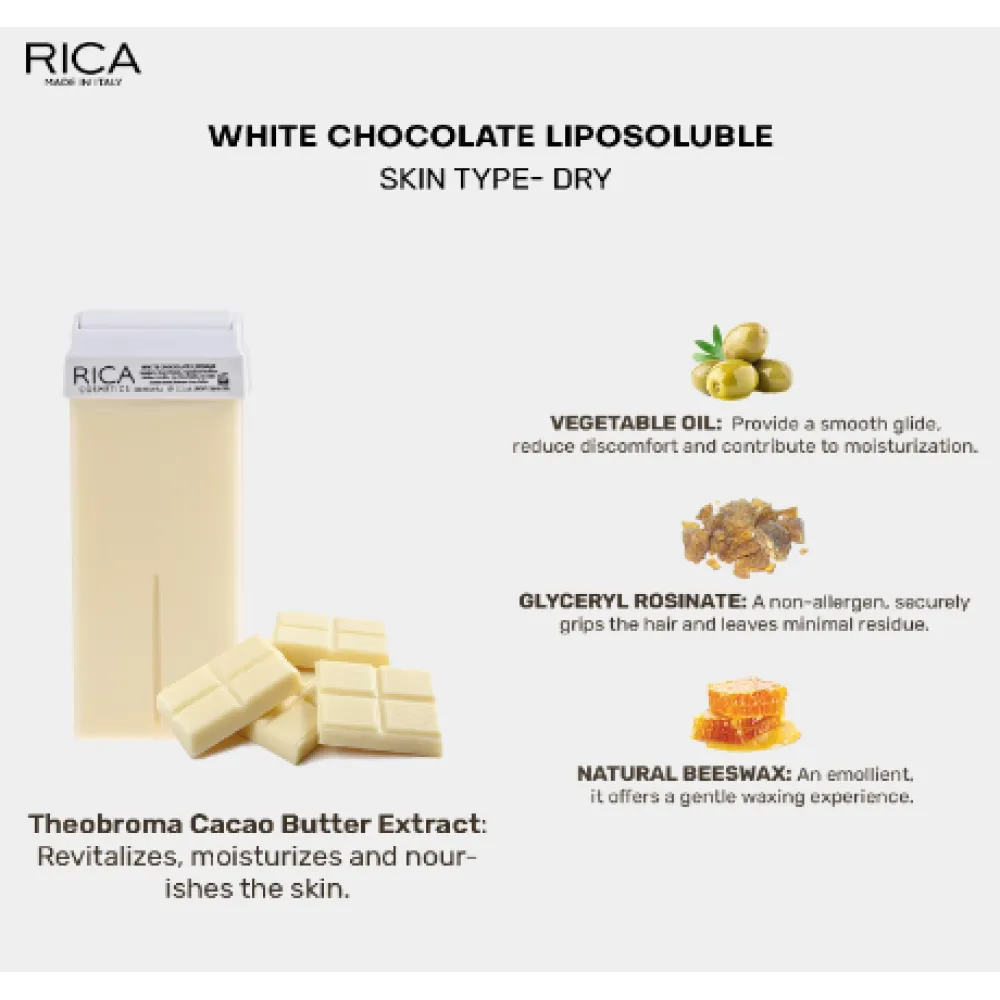 RICA White Chocolate vaha, valge šokolaad, 100 ml