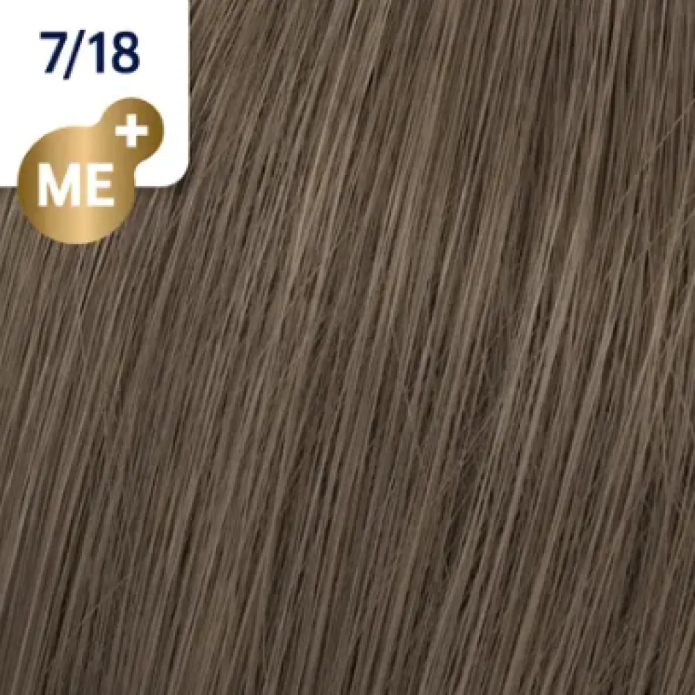 WELLA PROFESSIONALS KOLESTON PERFECT ME+ - juuksevärv 7/18 – keskmine blond (pärltuhkjas)
