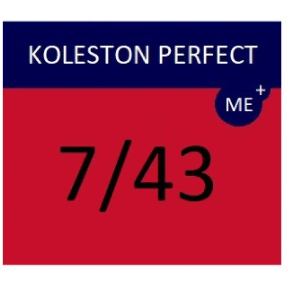 WELLA PROFESSIONALS KOLESTON PERFECT ME+ - Juuksevärv, 7/43 - Keskmine punakas-kuldne blond