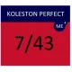 WELLA PROFESSIONALS KOLESTON PERFECT ME+ - Juuksevärv, 7/43 - Keskmine punakas-kuldne blond
