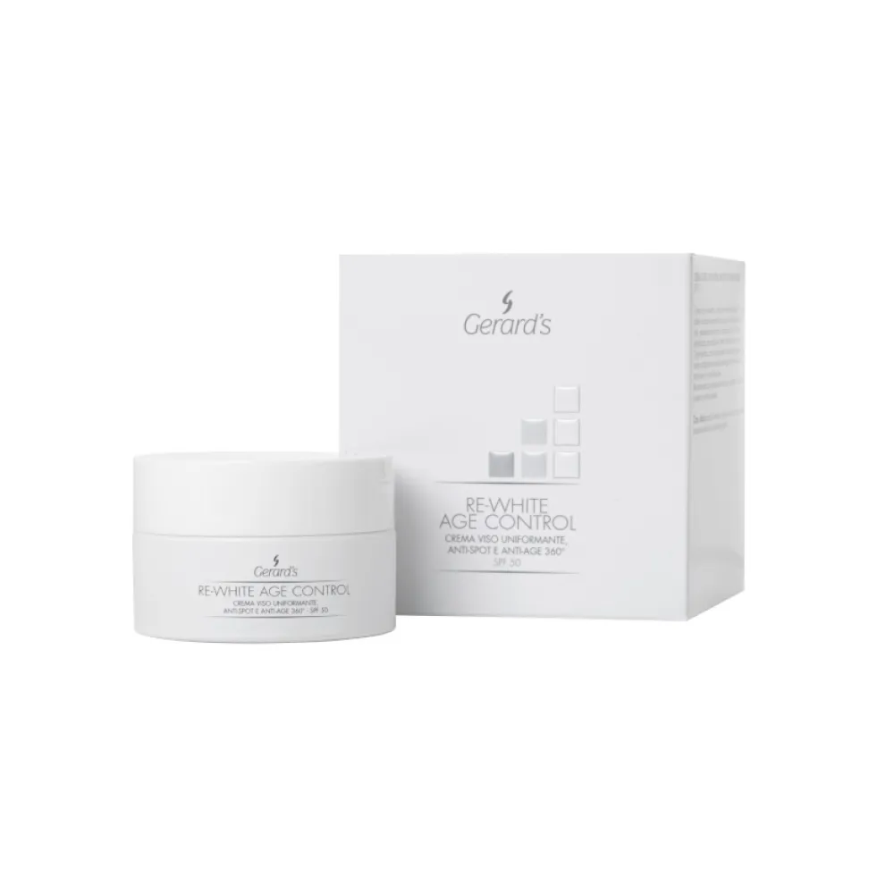 GERARD'S RE-WHITE AGE CONTROL Anti Spot ja Anti Age näokreem, SPF 50 – nahatooni ühtlustav kreem, 100ml (PFAREW580)
