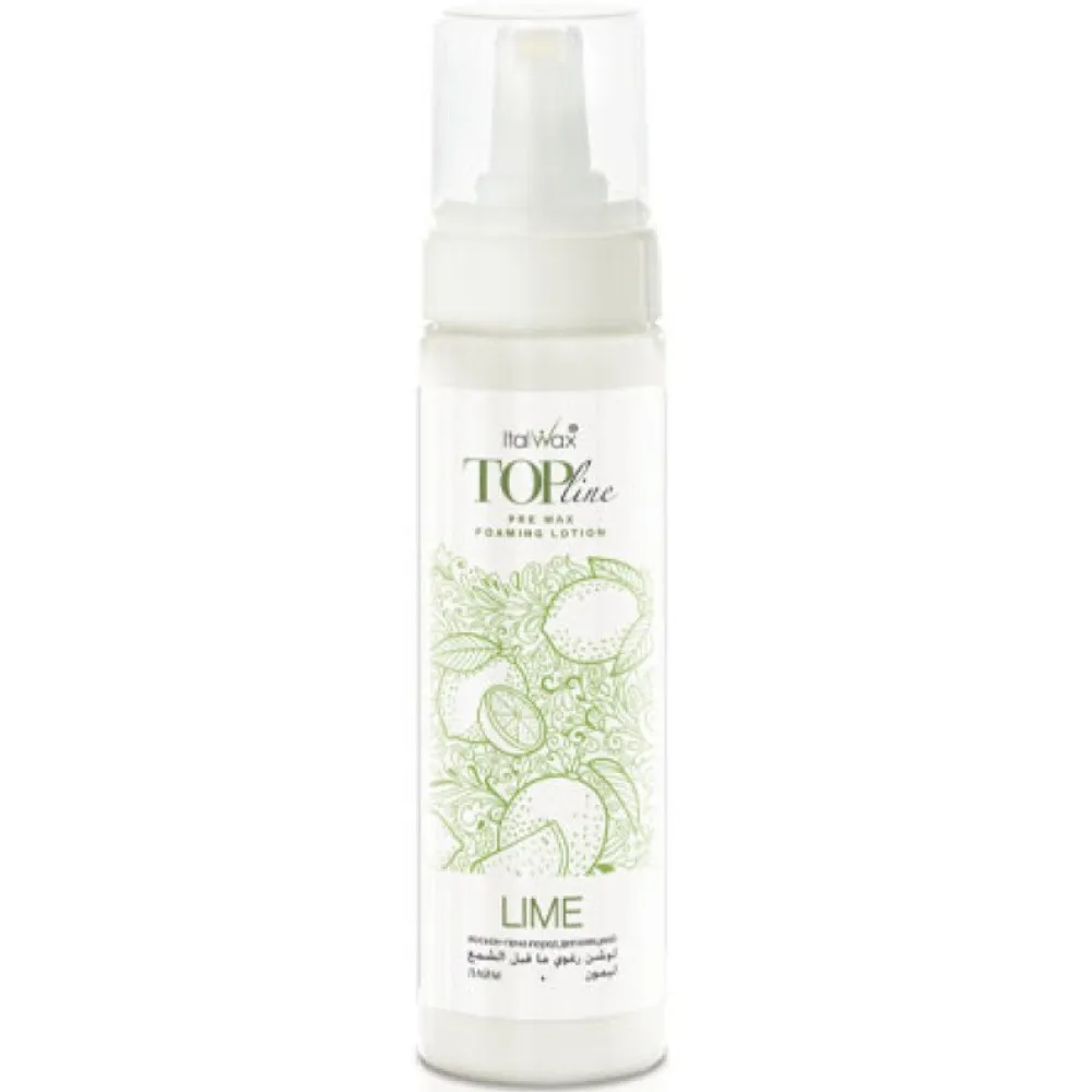 ItalWax Top Line Pre Wax Foaming Lotion LIME - vahavõtuks ettevalmistav vahustuv losjoon laimiga, 200 ml