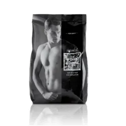 ItalWax Hot Film Wax Pour HOMME – läbipaistev kilevaha meestele, 1000 g